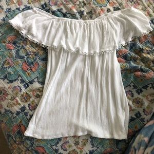 white off the shoulder top